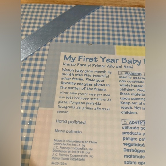 Vintage My 1st year baby frame .A frame with a years worth of photos. Boy. NWT - Picture 4 of 5